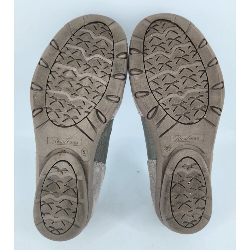 Skechers Women's Size 9.5 Slip On Taupe Leather Casual Comfort Low Top Shoes - Picture 9 of 11